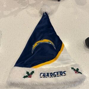 NFL Chargers Blue and White Santa Hat